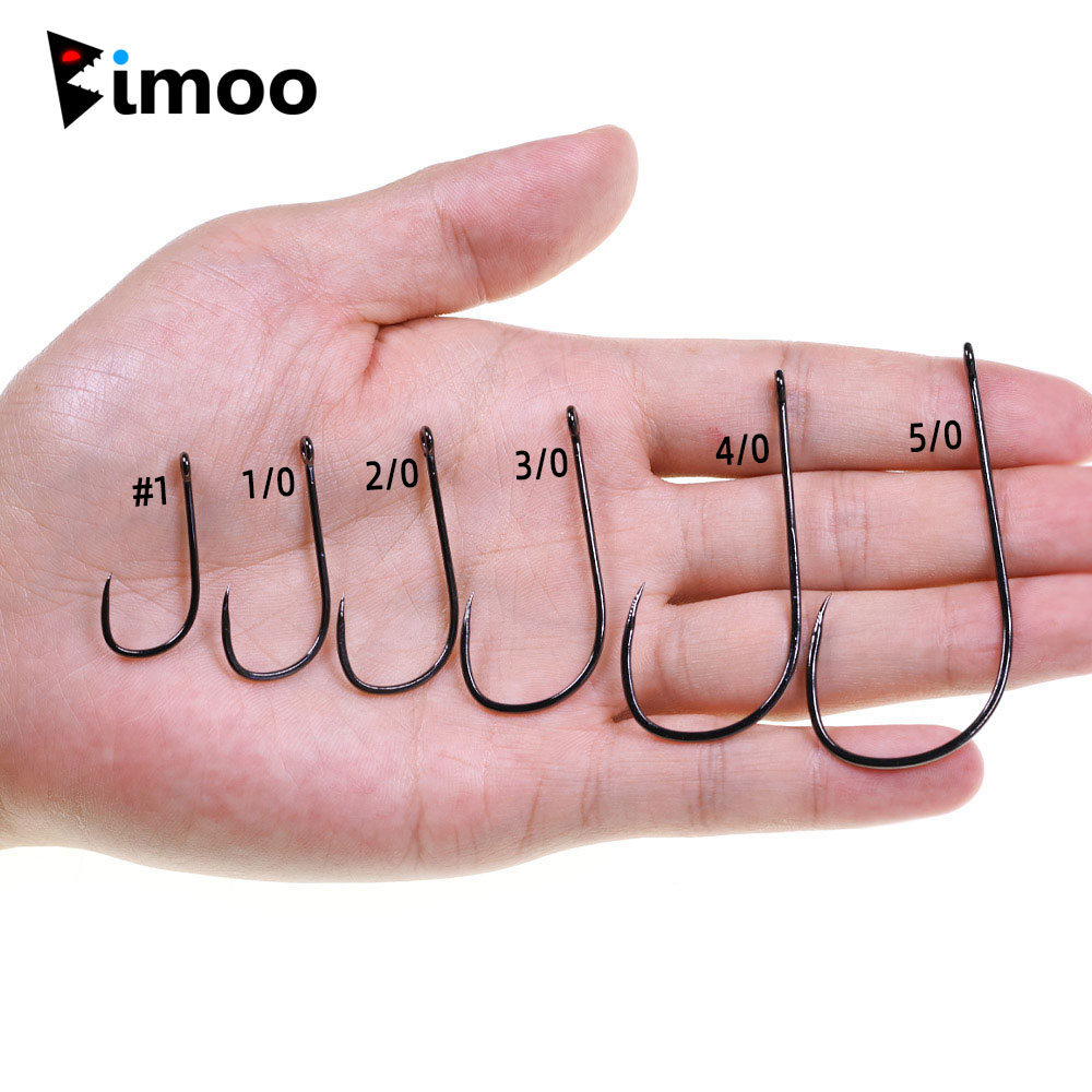 Fishing Hook Barbless - Bimoo 20pcs #1~5/0 Barbless Long Shank