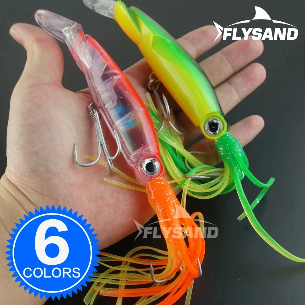 Fishing Hook Treble - FLYSAND Large Simulation Squid Hard Fishing