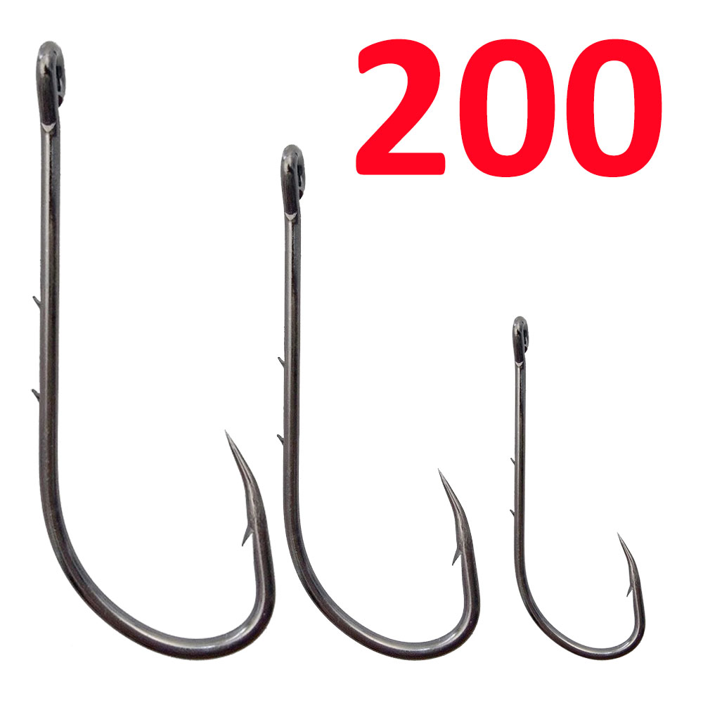 Fishing Hook Assortment - 200 pcs Baitholder Fishhook Carp Fishing