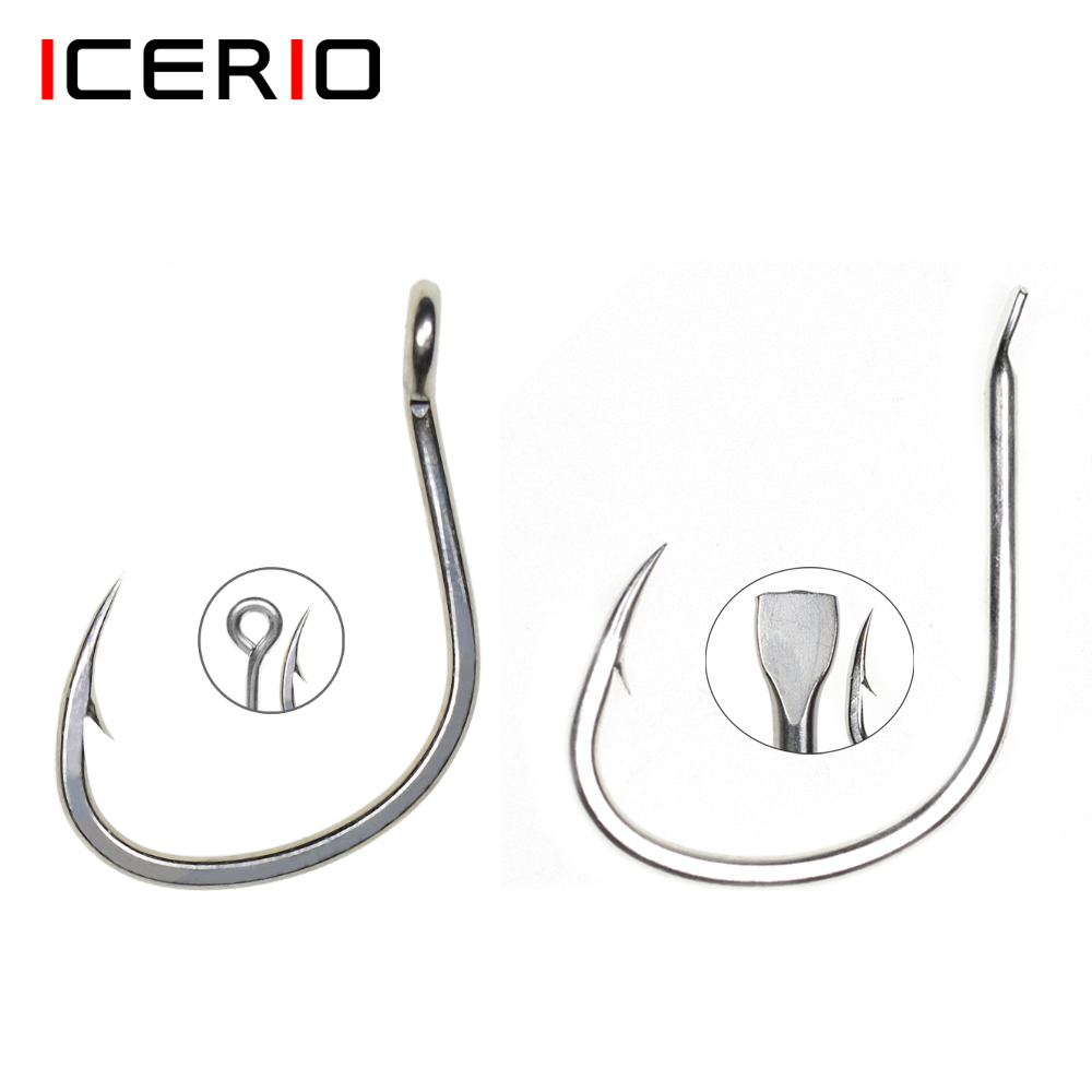 Fishing Hook Assortment - ICERIO 10PCS Matte Tin Coating Anti-Corrosion