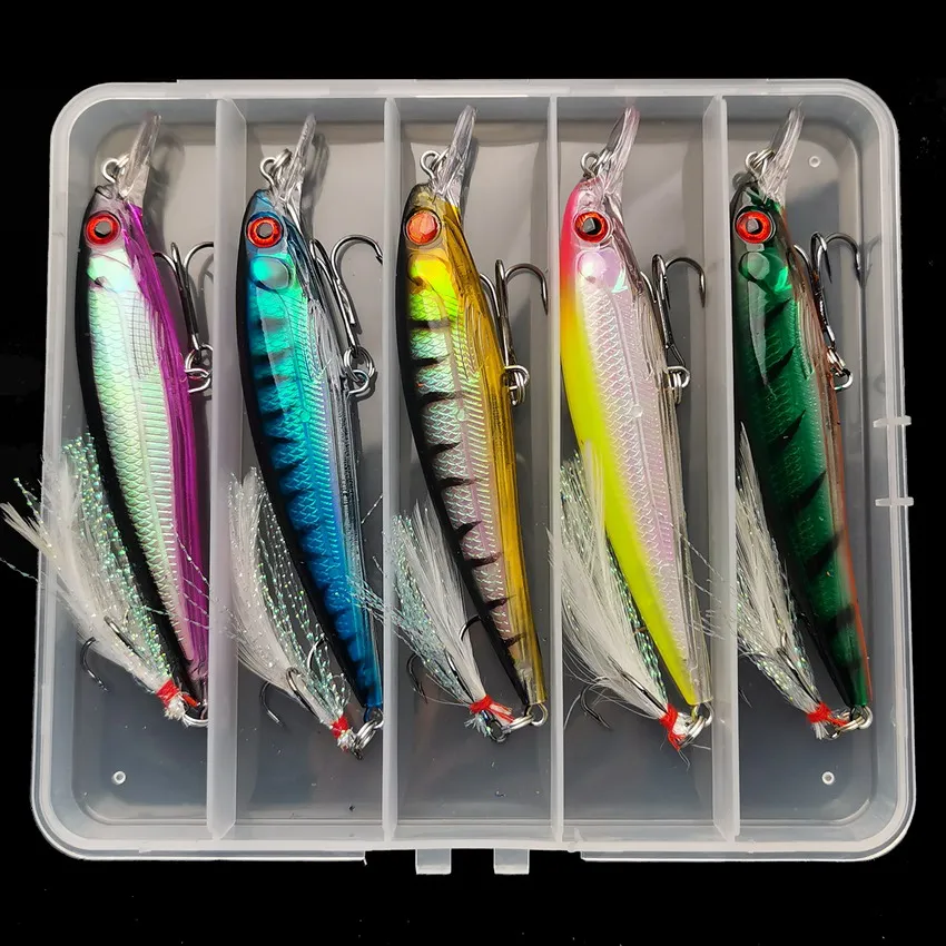 Fishing Hook Treble - 5pcs/box Laser 3D Eyes Bionic Minnow