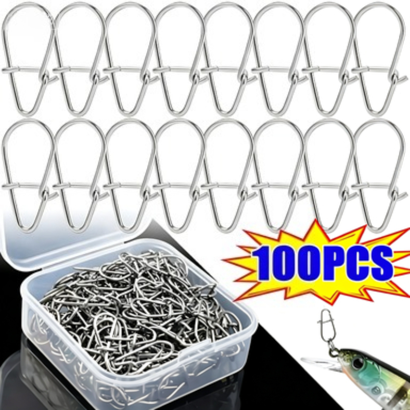 Fishing Hook Stainless Steel - 100PCS Stainless Steel Fishing Snap Hooked