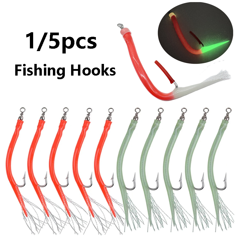 1/5Pcs CodfishFishing Eel Tube - огляд і ціна Fishing Hook Offset