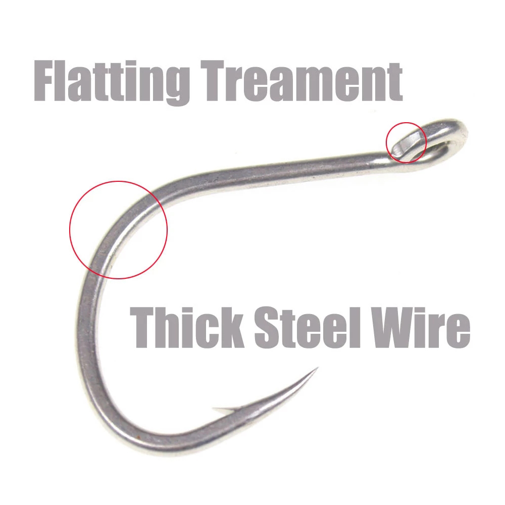 10pcs Matte Tin Anti-rust Salt - огляд і ціна Fishing Hook Offset