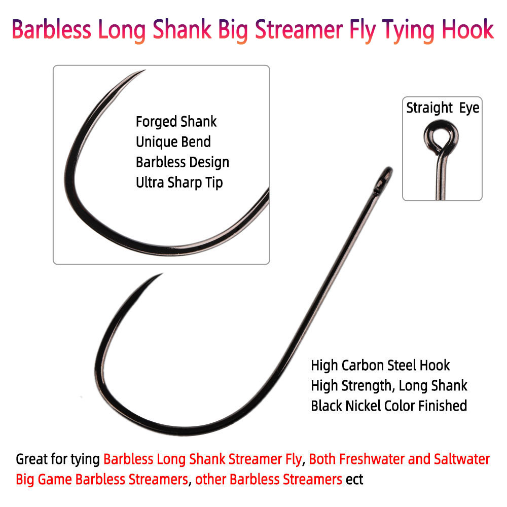 Bimoo 20pcs #1~5/0 Barbless Lo - огляд і ціна Fishing Hook Barbless