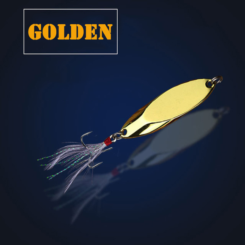 1pc 2.5g-35g Metal Spoon Lure  - огляд і ціна Fishing Hook Treble