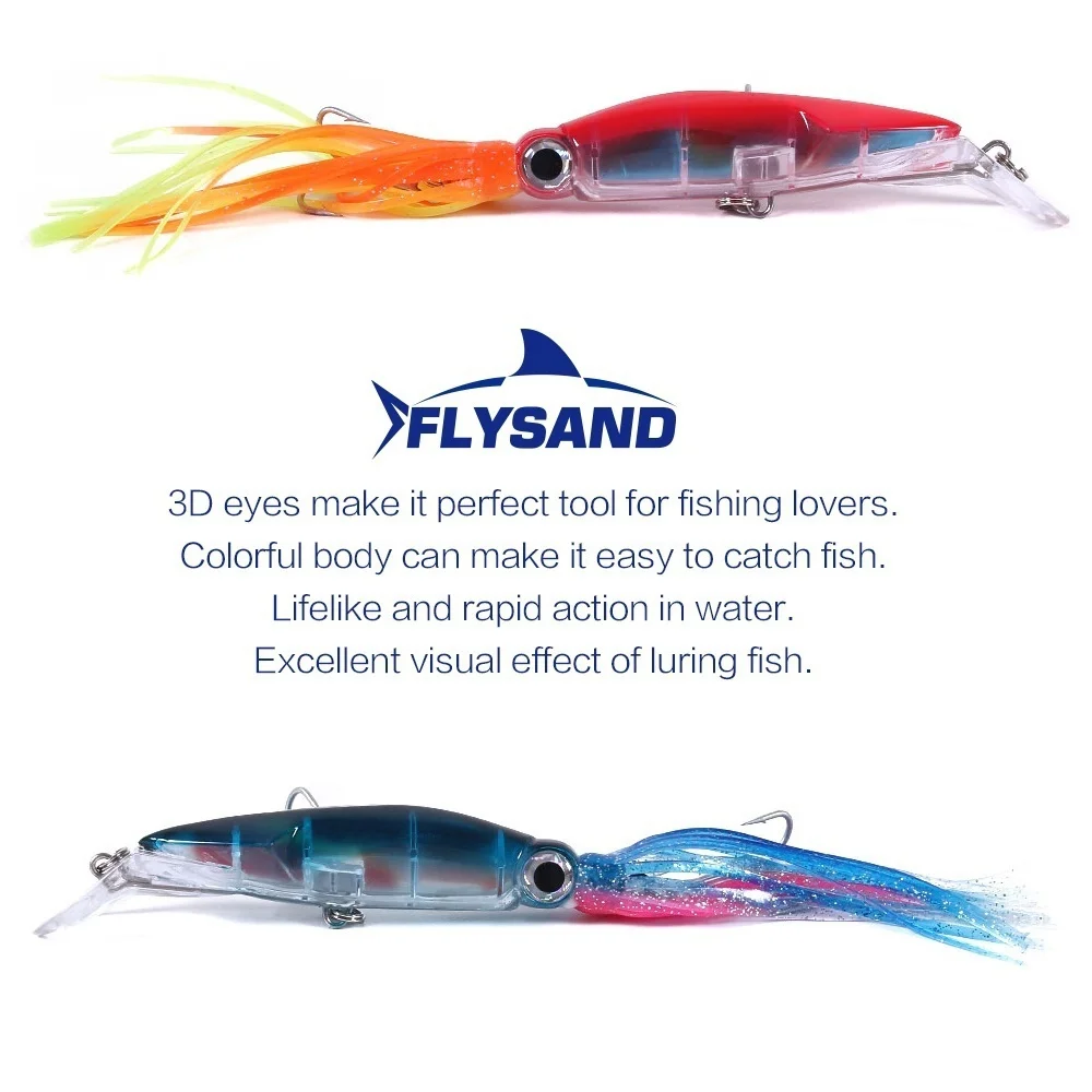 FLYSAND Large Simulation Squid - огляд і ціна Fishing Hook Treble