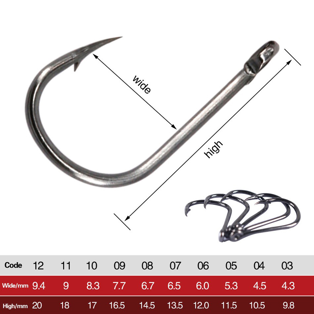 100-400pc/Box 3#-12# Carp Fish - огляд і ціна Fishing Hook Circle
