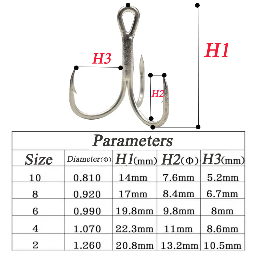 AS 100pcs Treble Hooks 4X Stro - огляд і ціна Fishing Hook Assortment
