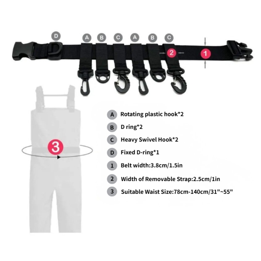 1Pcs Adjustable Wading Belts F - огляд і ціна Fishing Hook Remover