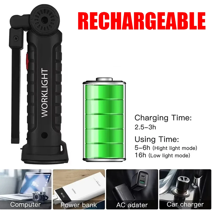 Rechargeable Magnetic Work Lig - огляд і ціна Fishing Hook