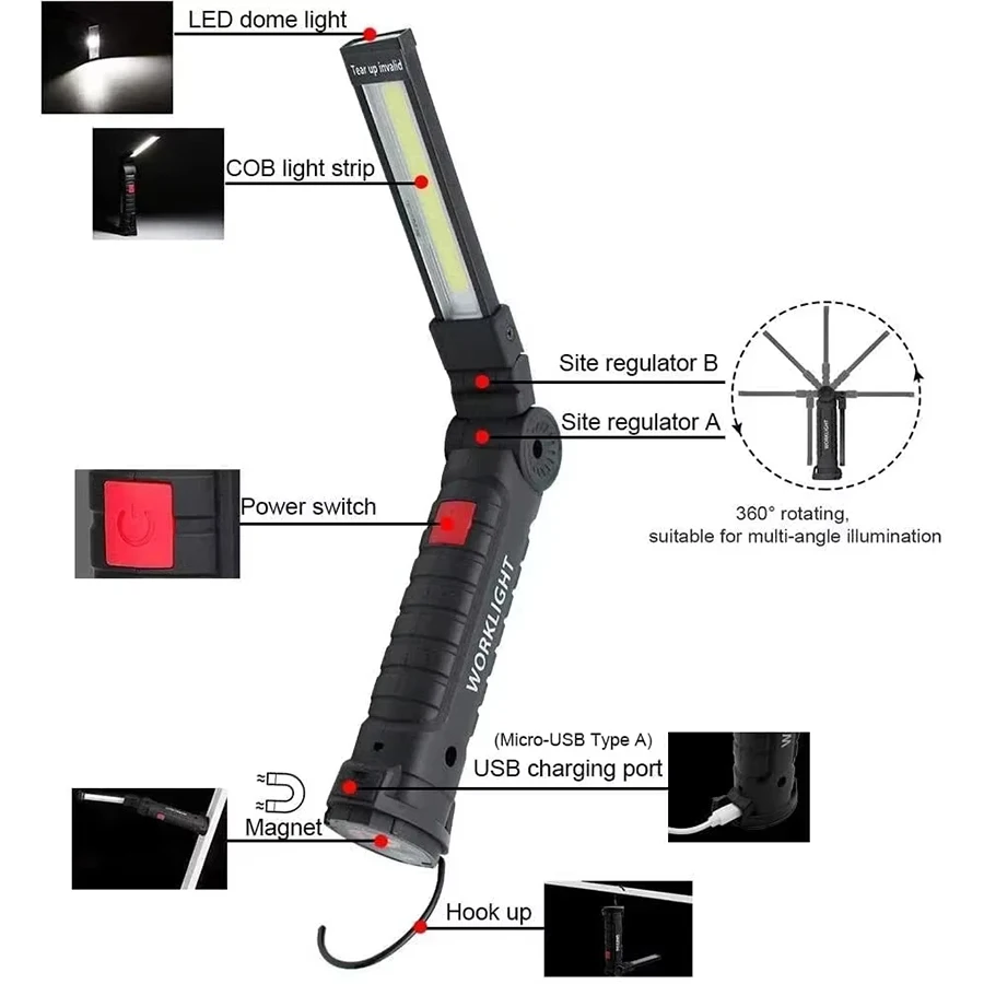 Rechargeable Magnetic Work Lig - огляд і ціна Fishing Hook