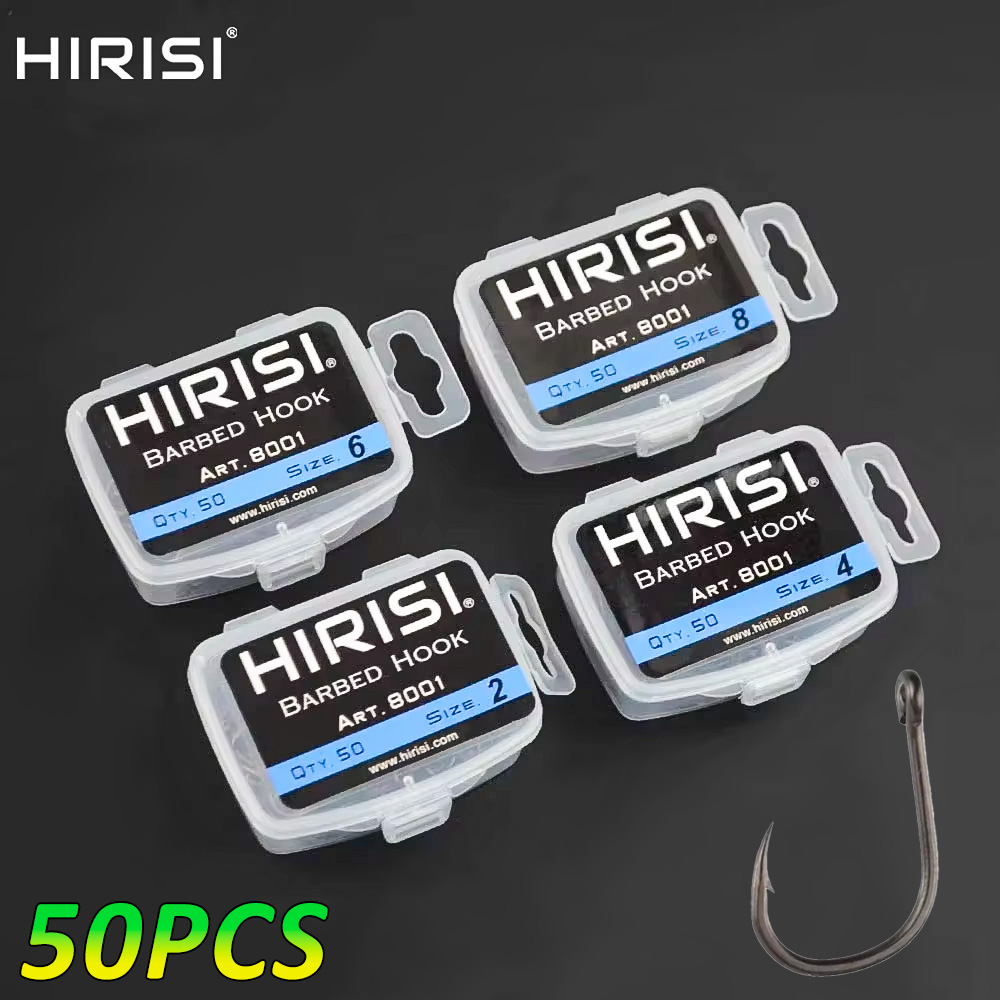 Hirisi 50pcs Barbed  Coated Ca - огляд і ціна Fishing Hook Assortment