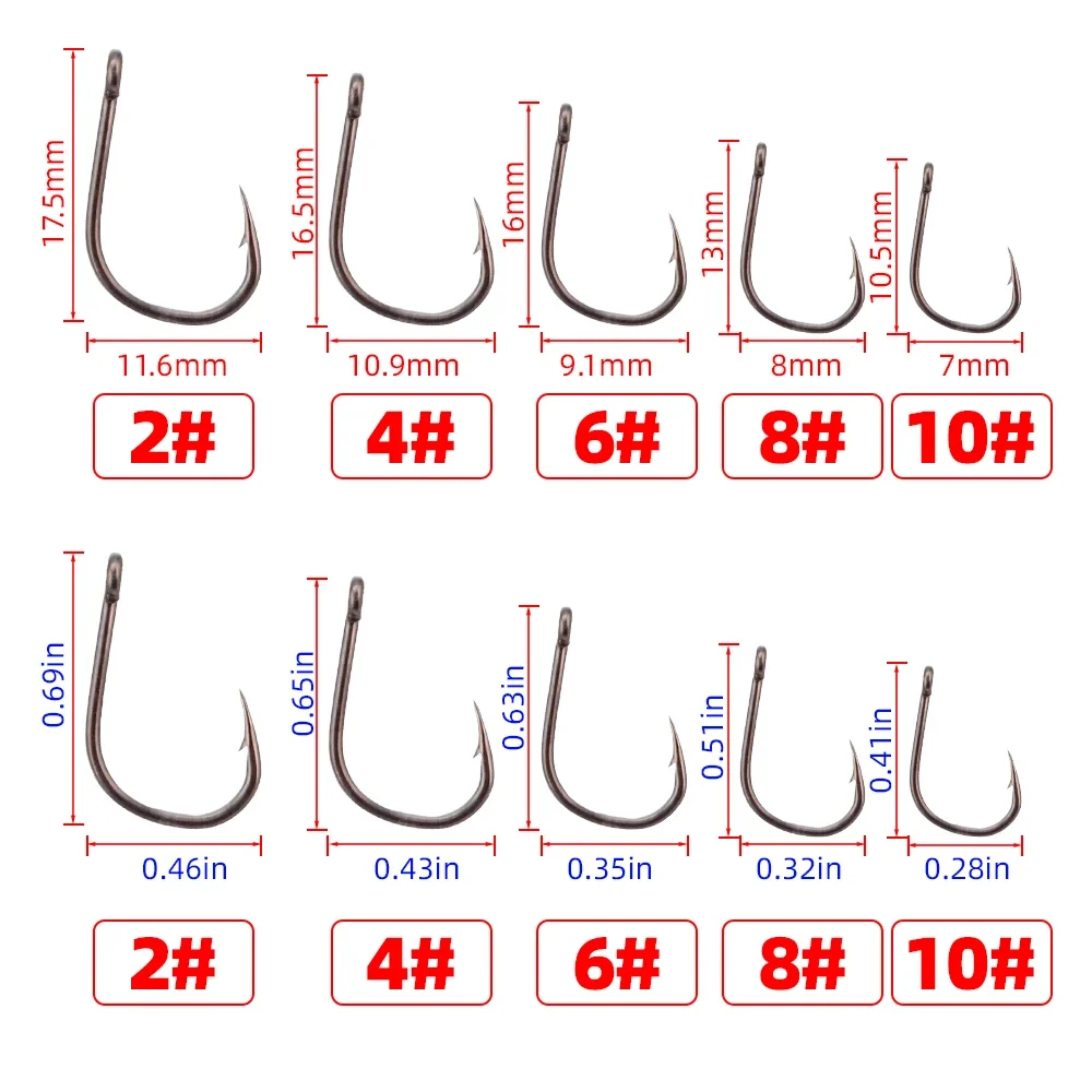 Hirisi 50pcs Barbed  Coated Ca - огляд і ціна Fishing Hook Assortment