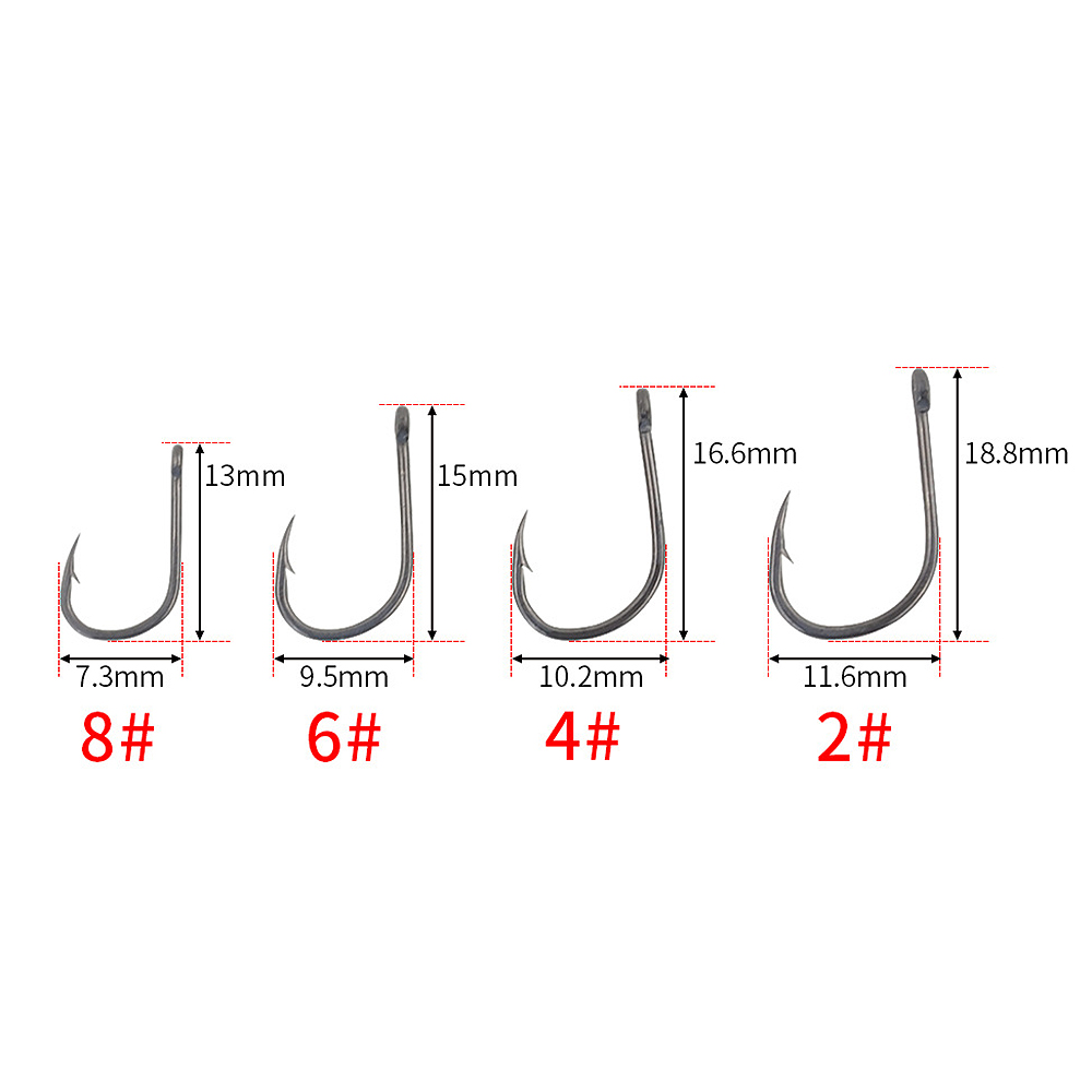 ABST  50Pcs Barbed Coated Carp - огляд і ціна Fishing Hook