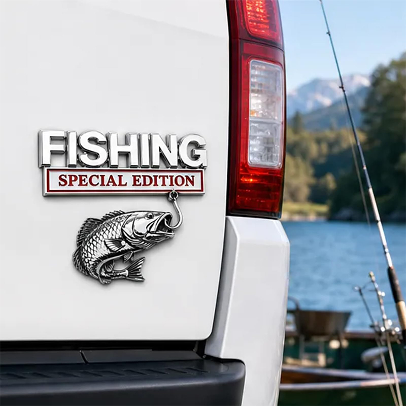 Chrome Fishing Car Badge Metal - огляд і ціна Fishing Hook