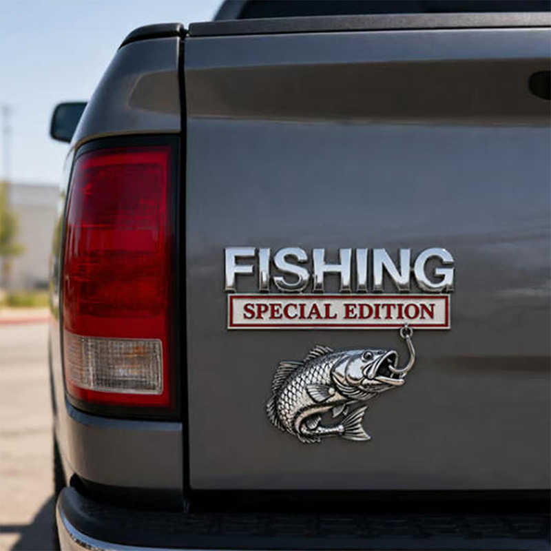 Chrome Fishing Car Badge Metal - огляд і ціна Fishing Hook