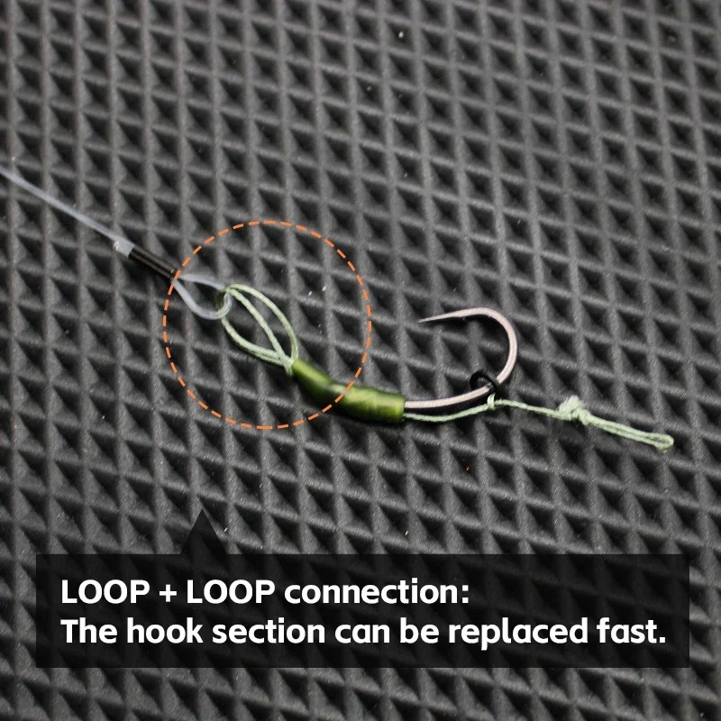 3pcs Carp Fishing Loop Rig Cur - огляд і ціна Fishing Hook Size