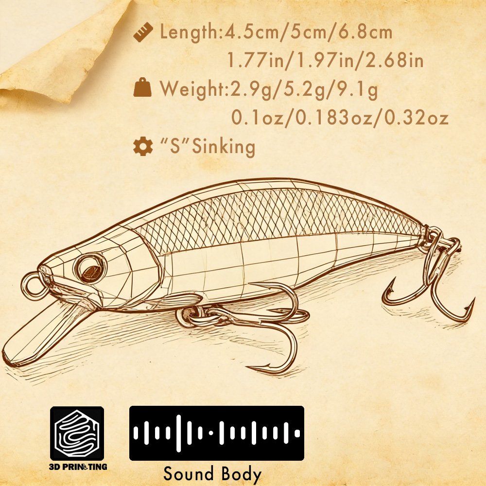 B&U Trout Pattern Hard Bait Si - огляд і ціна Fishing Hook Treble