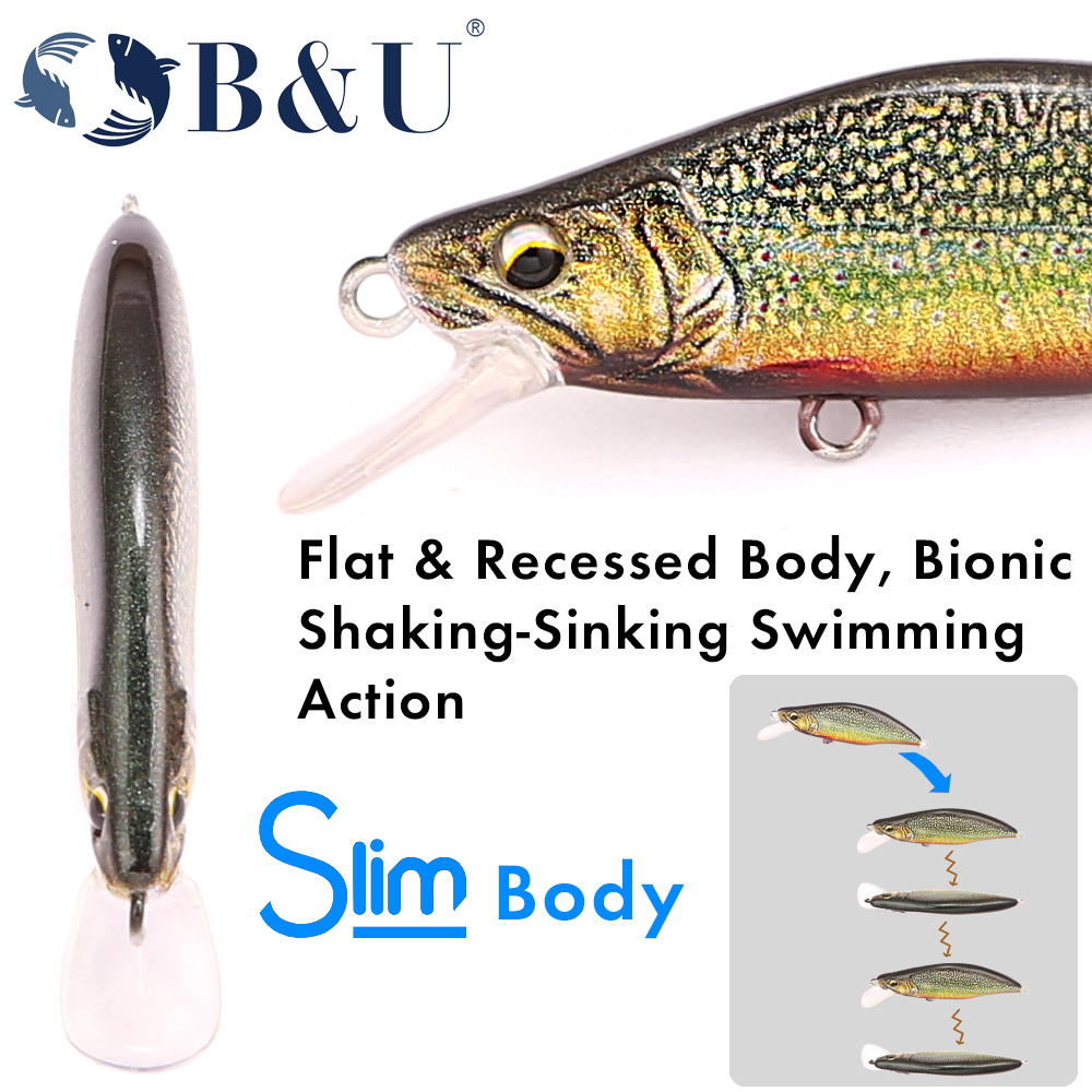 B&U Trout Pattern Hard Bait Si - огляд і ціна Fishing Hook Treble