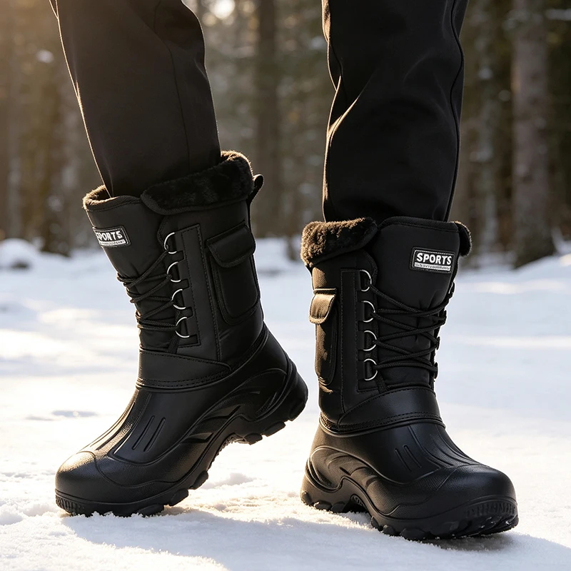 Men Winter Snow Boots Outdoor  - огляд і ціна Fishing Hook