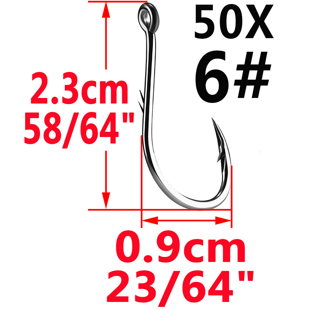 50pcs Iseama Circle Carp Eyed  - огляд і ціна Fishing Hook Circle