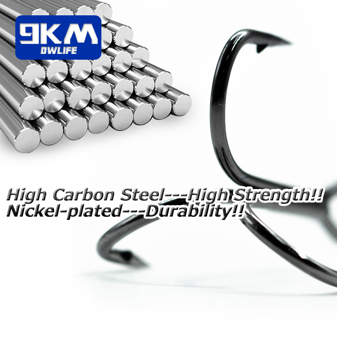 9KM Black Treble Hook Kit 50-1 - огляд і ціна Fishing Hook Treble