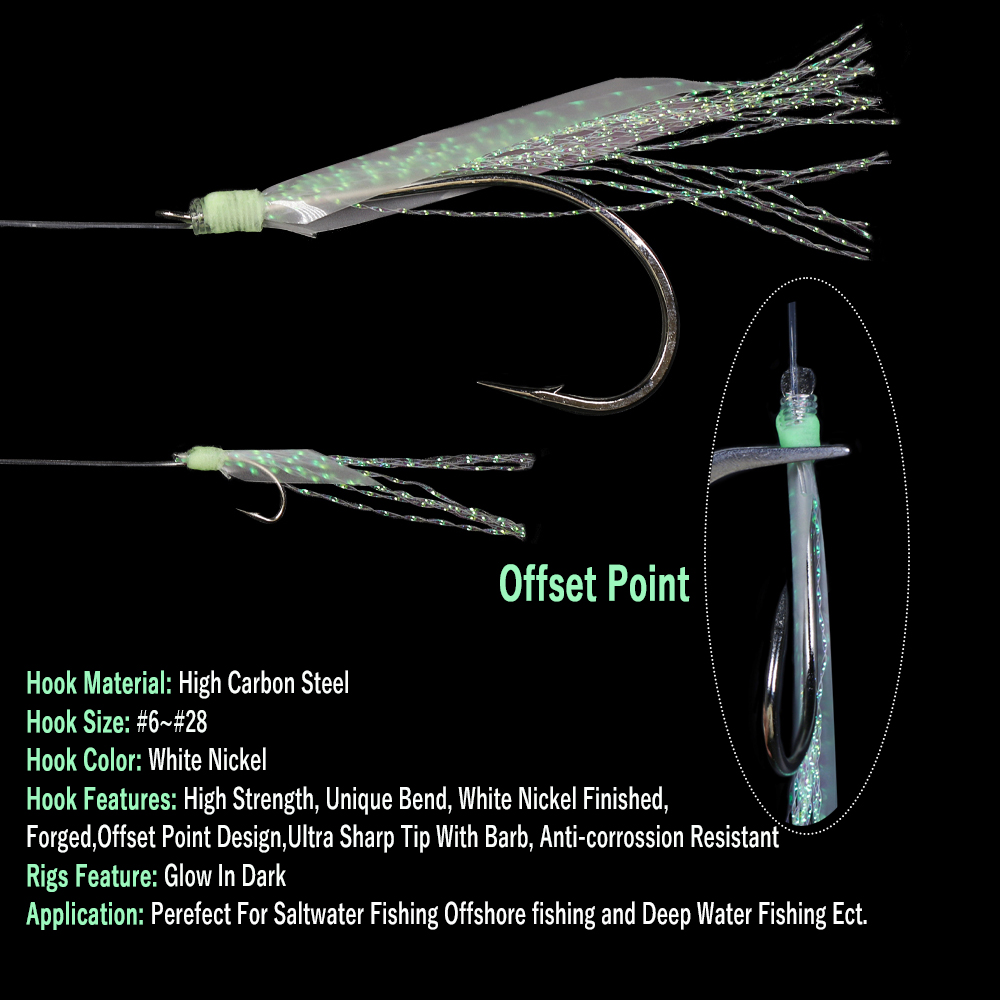 WIFREO 50pc Luminous Simulated - огляд і ціна Fishing Hook Circle