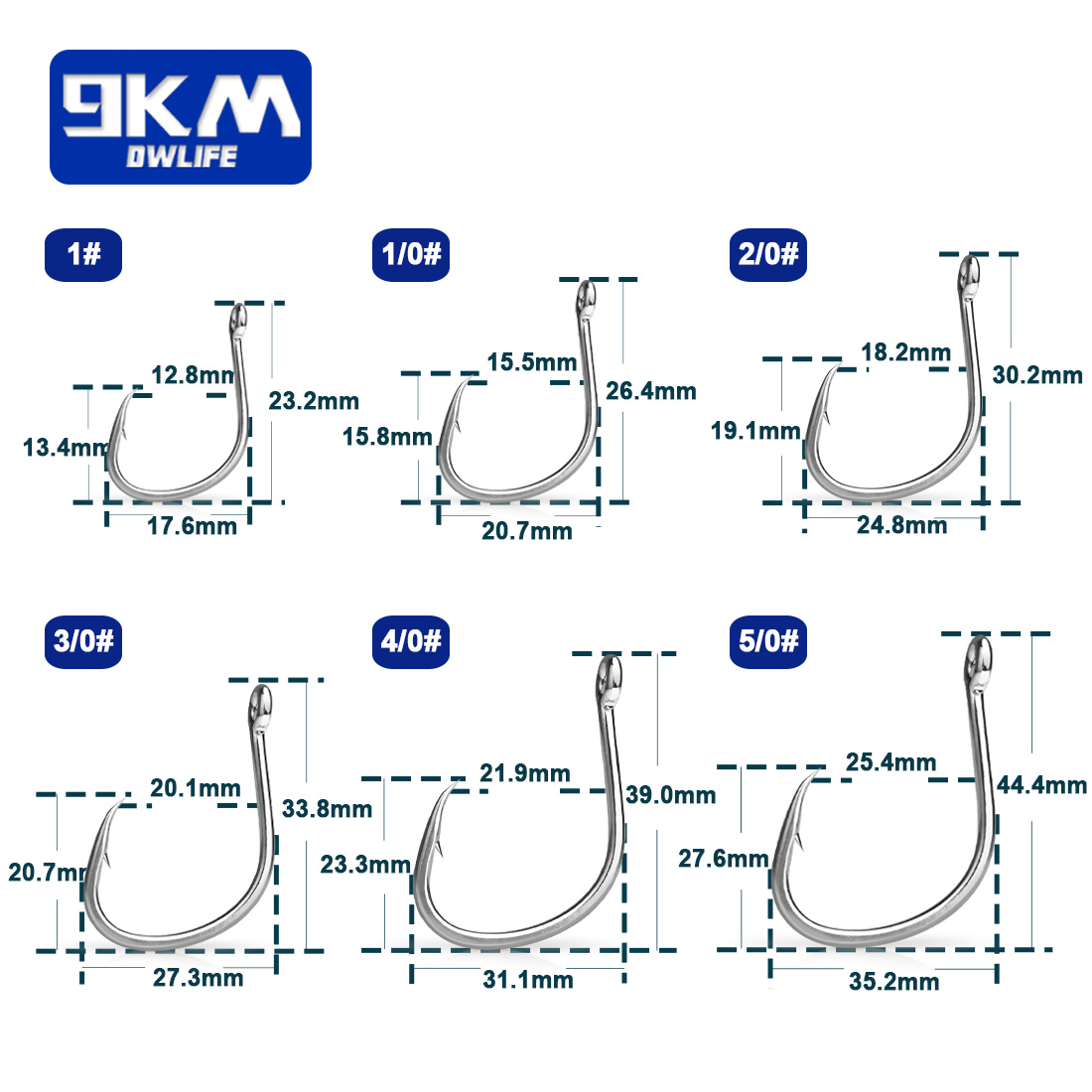 9KM Fishing Hooks Saltwater Li - огляд і ціна Fishing Hook Circle
