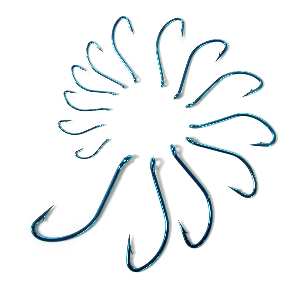 10pcs 2#-15# Blue High Carbon  - огляд і ціна Fishing Hook Circle
