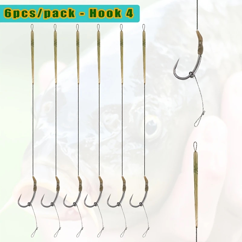 6pcs Ready Made Blow Back Hair - огляд і ціна Fishing Hook Size
