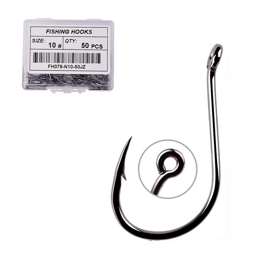 50pcs/20pcs Fishhook Coating H - огляд і ціна Fishing Hook Circle
