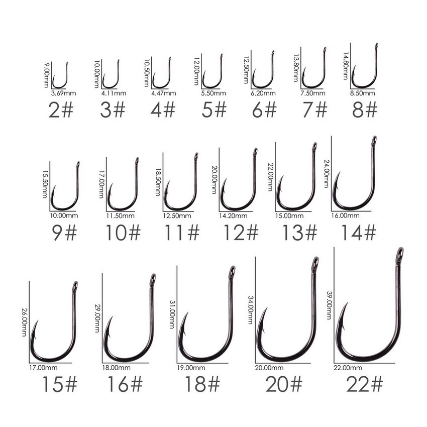 50pcs/20pcs Fishhook Coating H - огляд і ціна Fishing Hook Circle