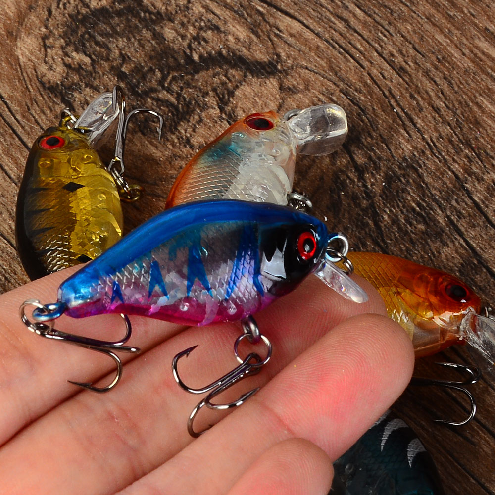 5pcs Floating Crankbaits Bait  - огляд і ціна Fishing Hook Treble