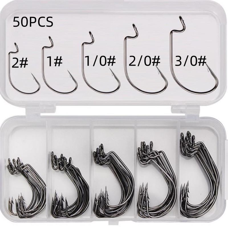 50Pcs/Box High Carbon Steel Fi - огляд і ціна Fishing Hook Jig