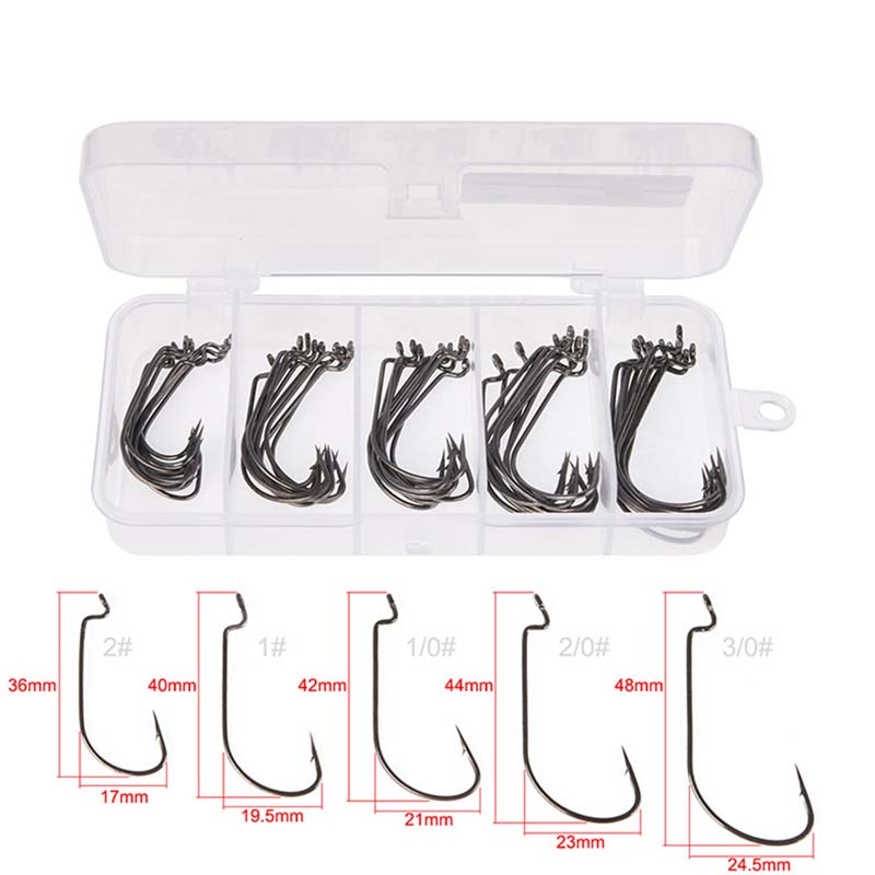 50Pcs/Box High Carbon Steel Fi - огляд і ціна Fishing Hook Jig