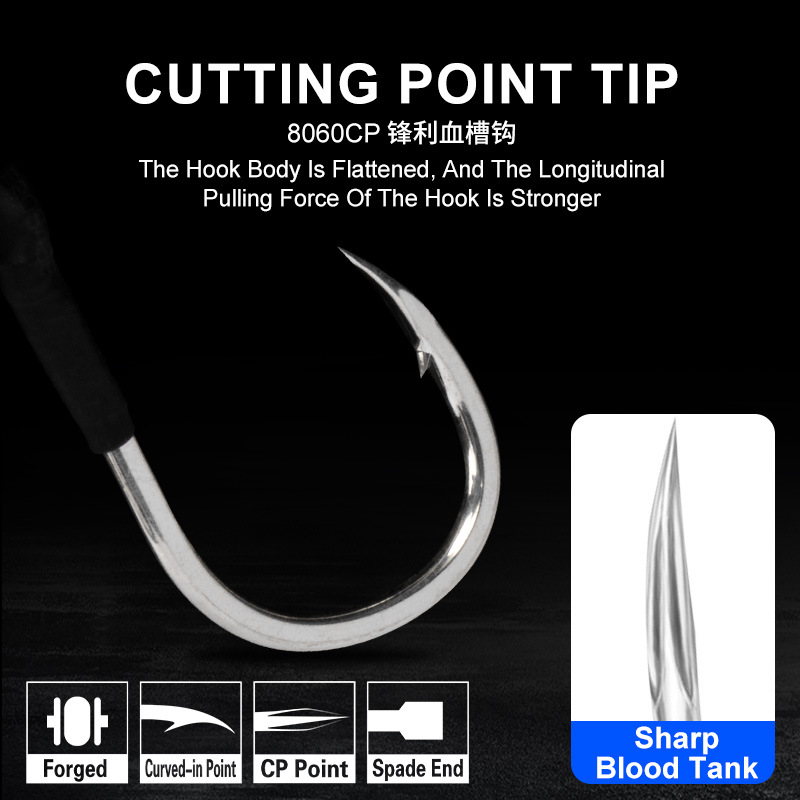 HK042 10Pcs Hook 8060 Counter  - огляд і ціна Fishing Hook Jig