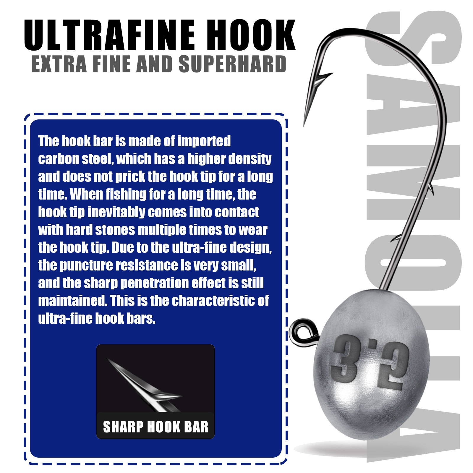 Jig Head Hook 1X Rockfish Ajin - огляд і ціна Fishing Hook Offset