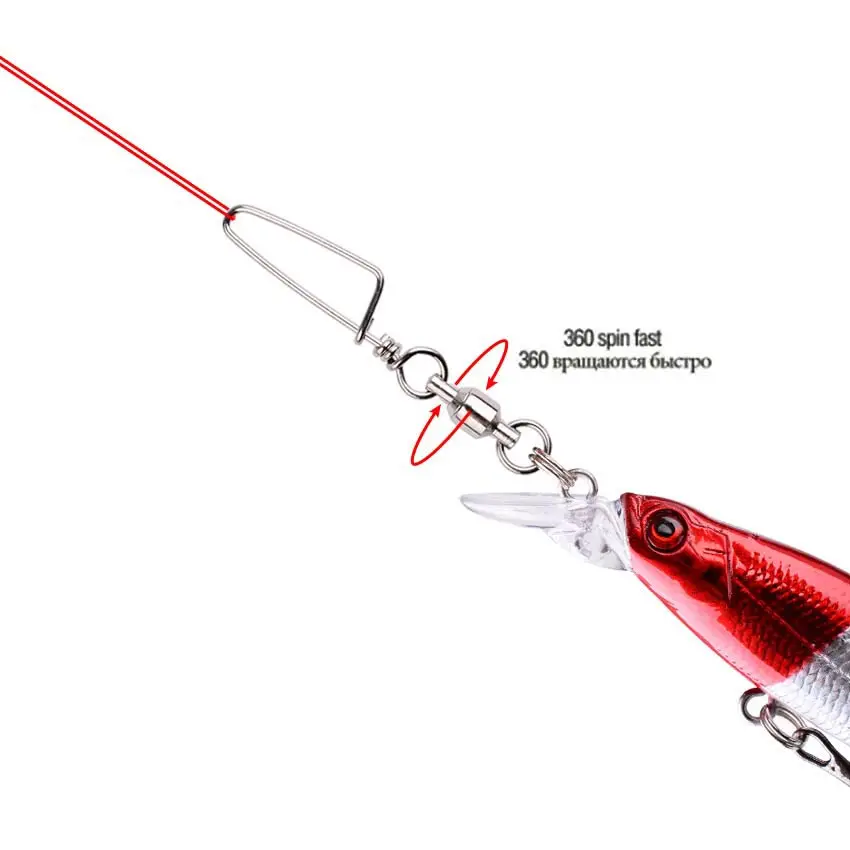 50pcs Fishing Ball Bearing Swi - огляд і ціна Fishing Hook Stainless Steel