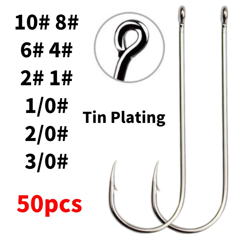 50pcs Long Shank Saltwater Cir - огляд і ціна Fishing Hook Circle