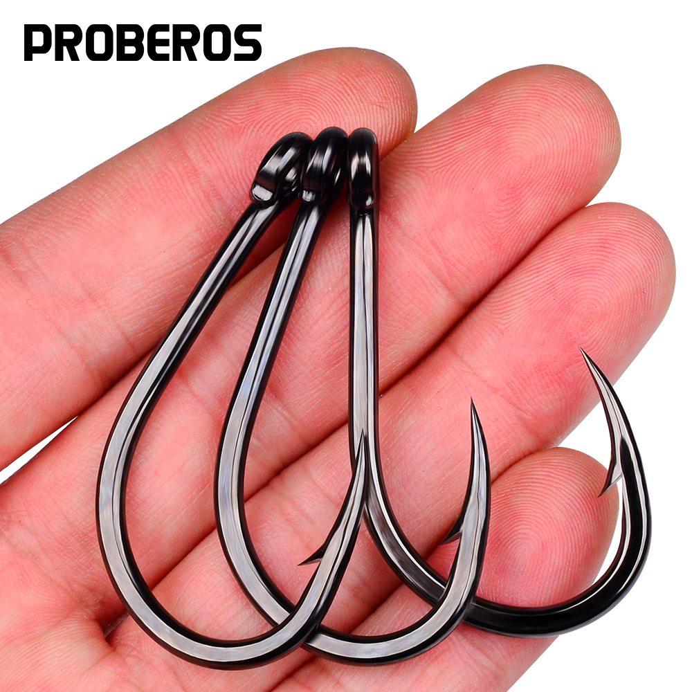10Pcs High Carbon Steel Barbed - огляд і ціна Fishing Hook Stainless Steel