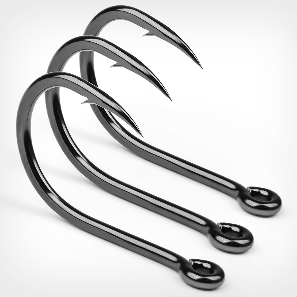 10Pcs High Carbon Steel Barbed - огляд і ціна Fishing Hook Stainless Steel