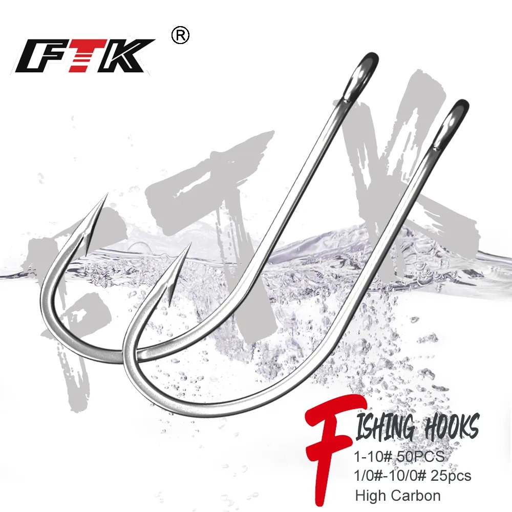 FTK Fishing Hooks 1-10#50PCS 1 - огляд і ціна Fishing Hook Offset
