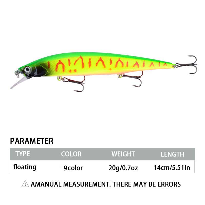 1pc 14cm/20g Plastic Simulatio - огляд і ціна Fishing Hook Treble