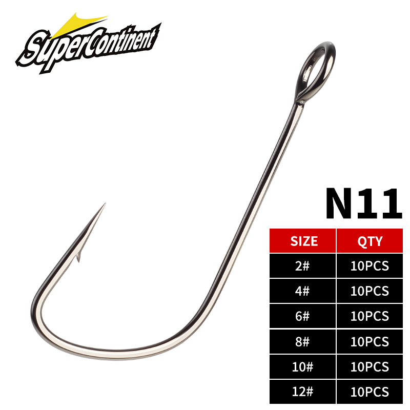 Supercontinent 2#-12# 10pcs Ba - огляд і ціна Fishing Hook Offset
